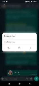 transcribe whatsapp messages
