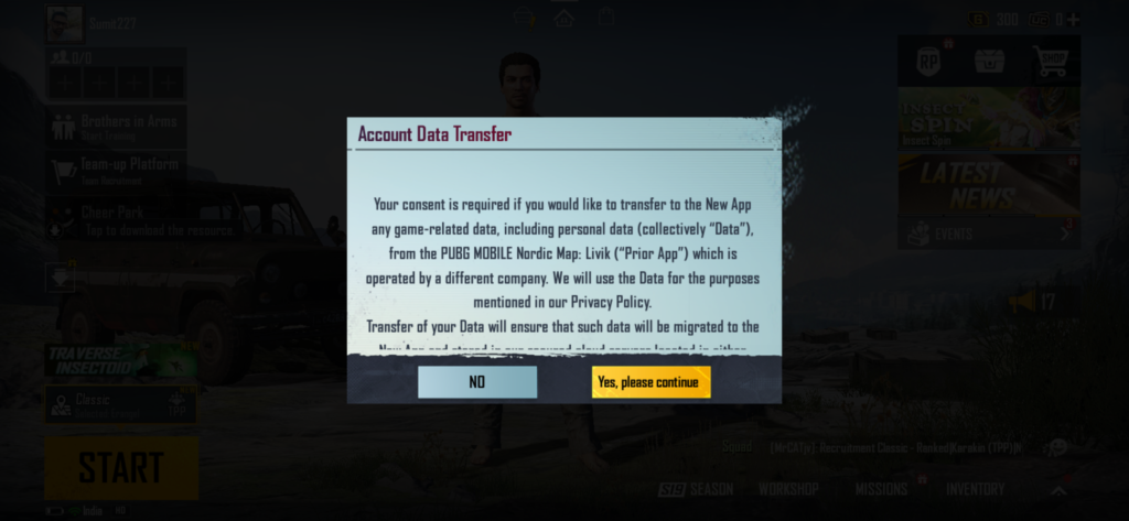 Transfer PUBG Mobile Account to Battlegrounds Mobile India
