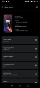 OxygenOS 11 for OnePlus 6/6T